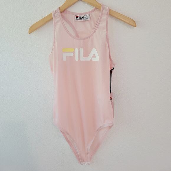 FILA Pink Lupita Racerback Bodysuit Size Small NWT | Streetwear Athleisure Sport - Picture 3 of 8